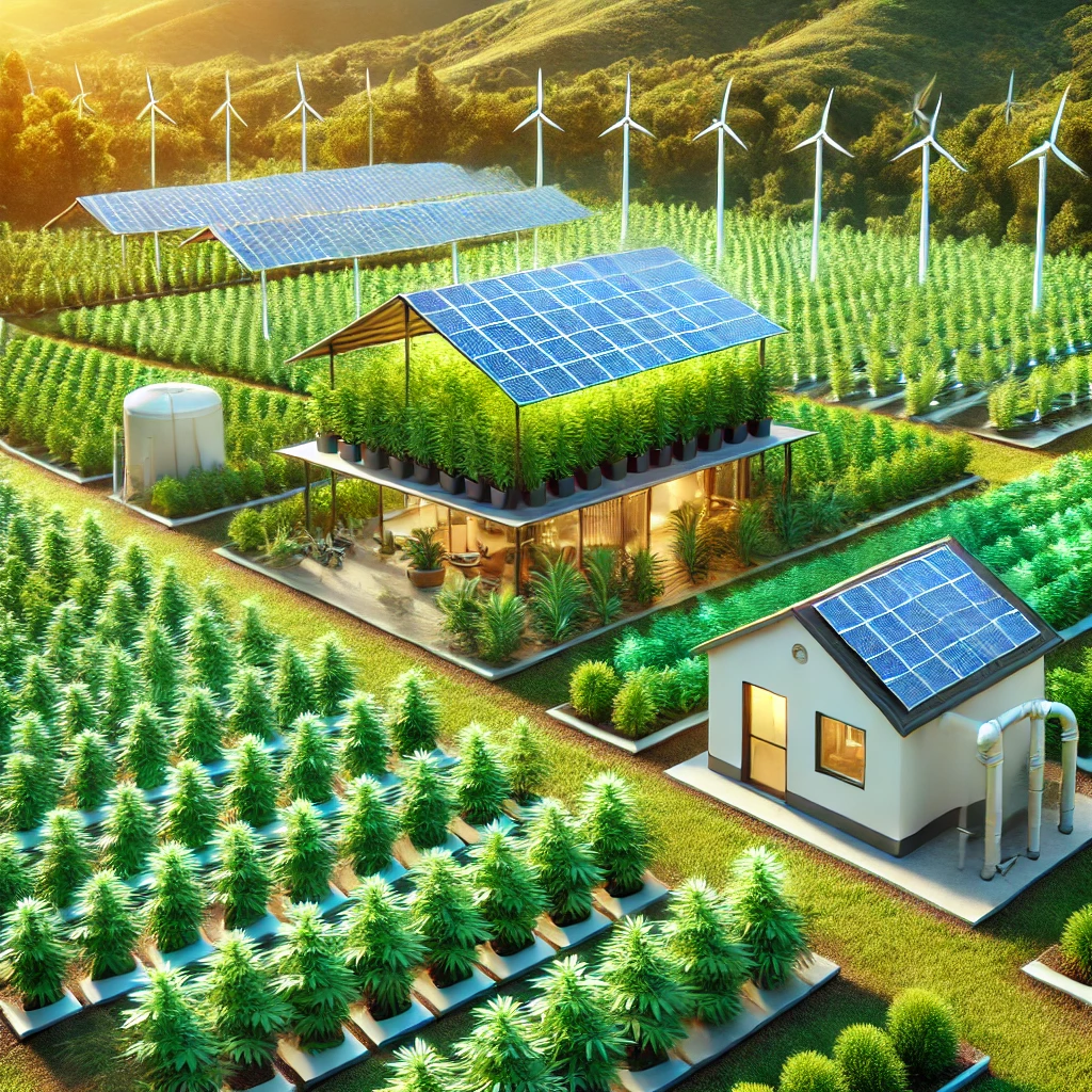 granja sostenible de cannabis